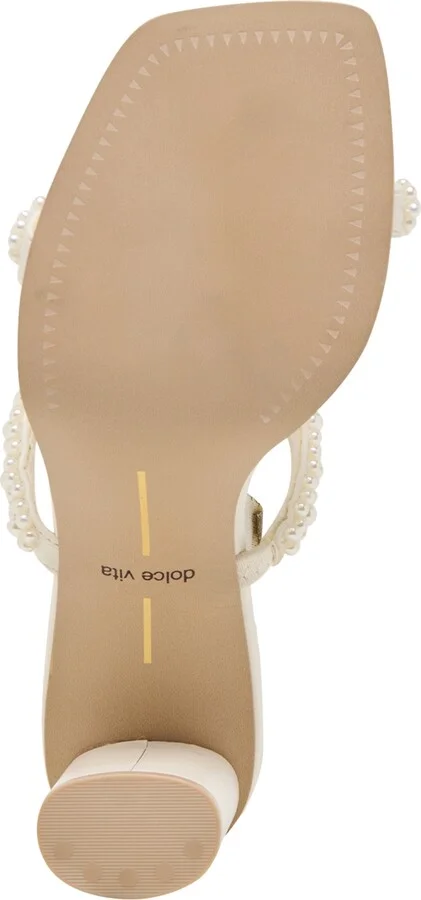 Dolce Vita Women's Nolah Pearl Beaded Double-Band Block-Heel Dress Sandals - Image 5