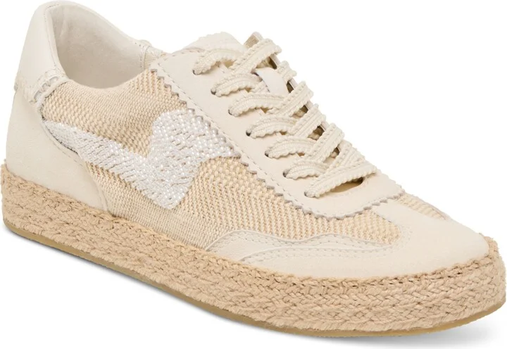 Dolce Vita Women's Notice Beaded Lace-Up Low-Profile Espadrille Sneakers
