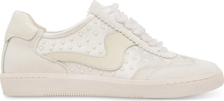 Dolce Vita Women's Notice Pearl Mesh Low Profile Lace-Up Sneakers - Image 2
