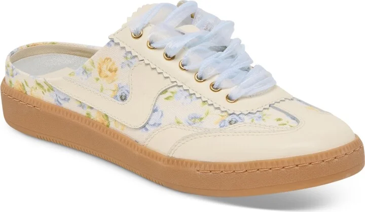 Blue Floral Leather