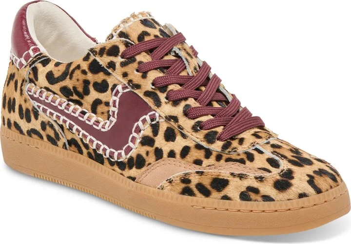 Burgandy Leopard Calf Hair