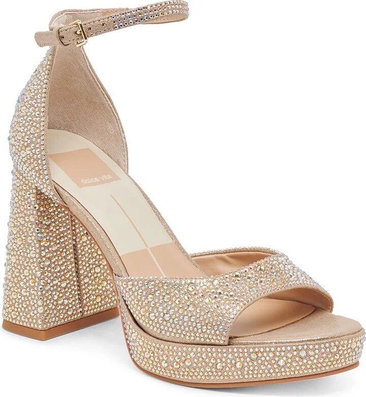 DOLCE VITA Women's PANDRO Crystal Heeled Sandal