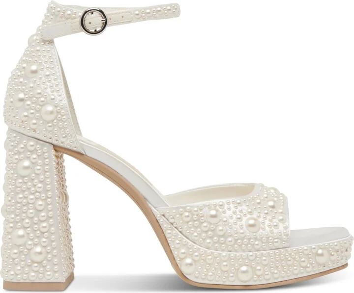 Dolce Vita Women's Pandro Pearl Two-Piece Platform Dress Sandals - Image 2