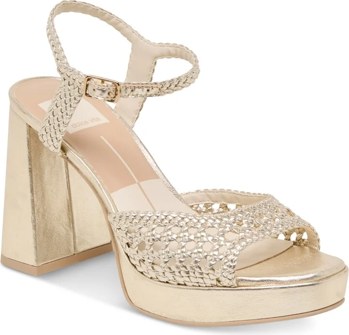 Light Gold Woven Leather
