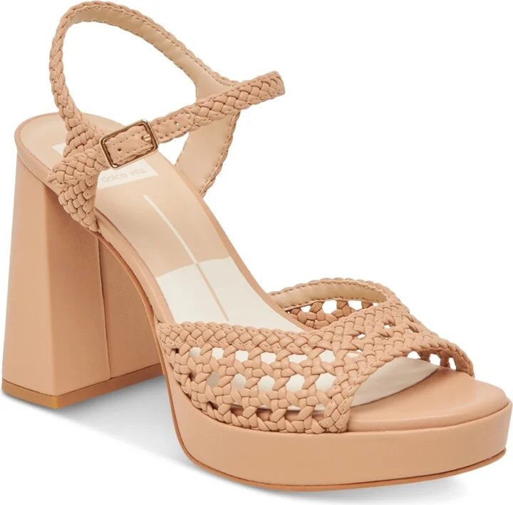Dolce Vita Women's Peyten Woven Two-Piece Platform Dress Sandals