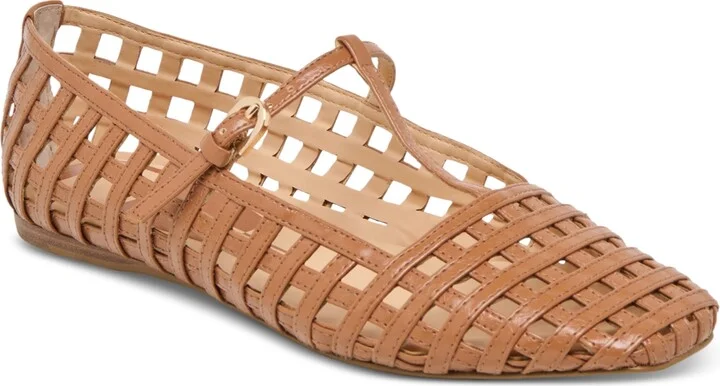 Dolce Vita Women's Rains T-Strap Woven Mary Jane Flats