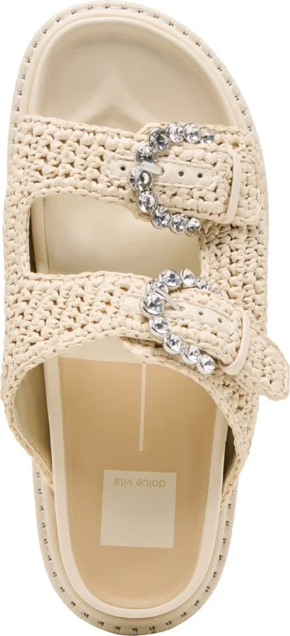 Dolce Vita Women's Shauny Crystal Double-Buckle Footbed Sandals - Image 8