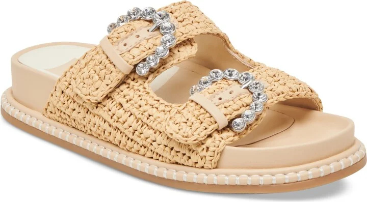 Dolce Vita Women's Shauny Crystal Double-Buckle Footbed Sandals