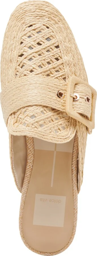 Dolce Vita Women's Sianna Woven Raffia Slip-On Mule Flats - Image 4