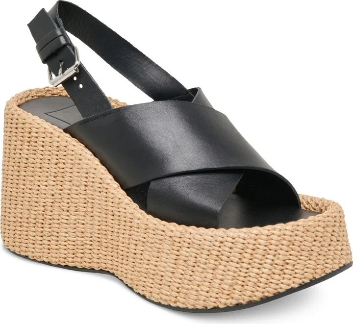 Dolce Vita Women's Skylar Platform Crossband Espadrille Wedge Sandals