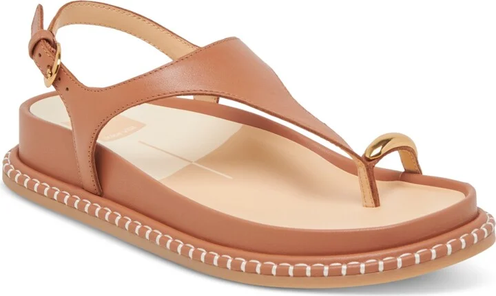 Dolce Vita Women's Stefan Toe Ring Thong Jewelry Footbed Flat Sandals