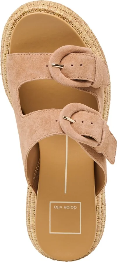 Dolce Vita Women's Witny Double-Buckle Raffia Platform Footbed Sandals - Image 8