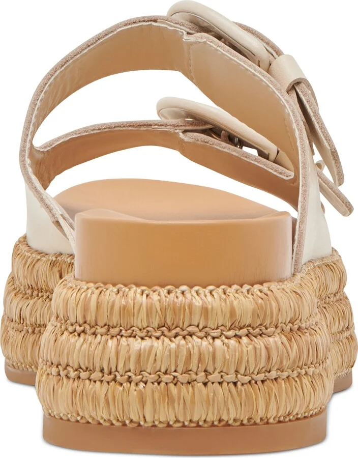 Dolce Vita Women's Witny Double-Buckle Raffia Platform Footbed Sandals - Image 11