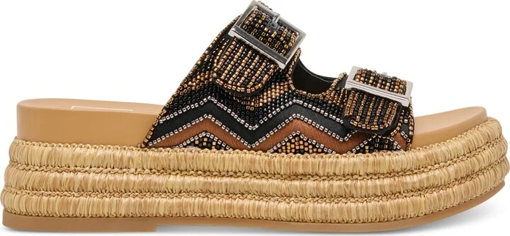Dolce Vita Women's Wixie Beaded Double Buckle Footbed Sandals - Image 2