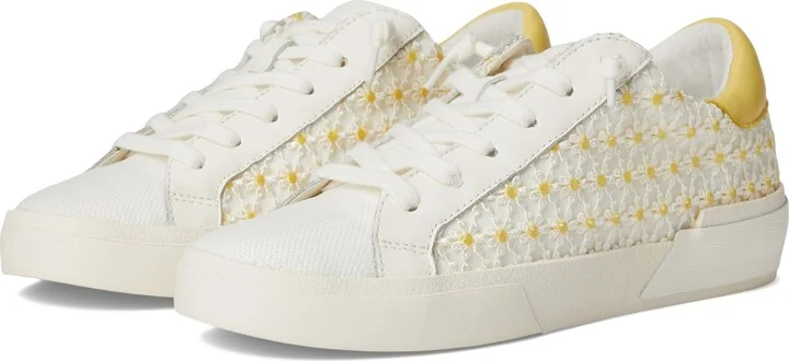 White/Yellow Floral Mesh