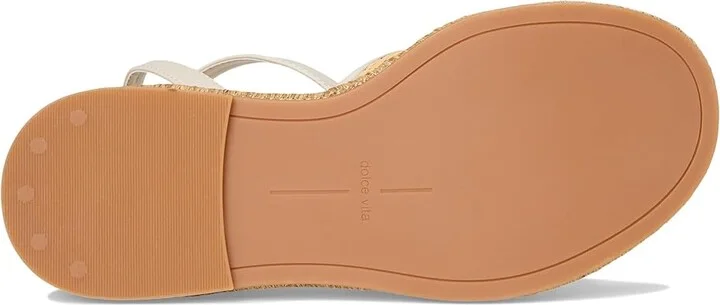 Dolce Vita Wriley Women's Sandals Creme Woven Raffia : 8.5 M, Rubber/Synthetic - Image 3