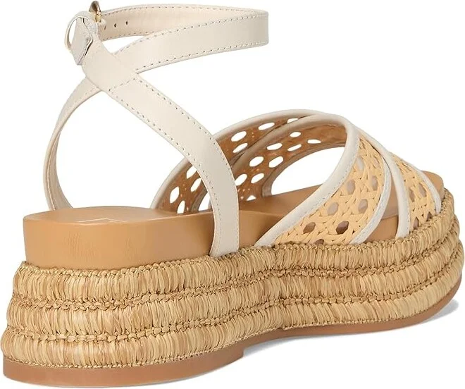 Dolce Vita Wriley Women's Sandals Creme Woven Raffia : 8.5 M, Rubber/Synthetic - Image 4