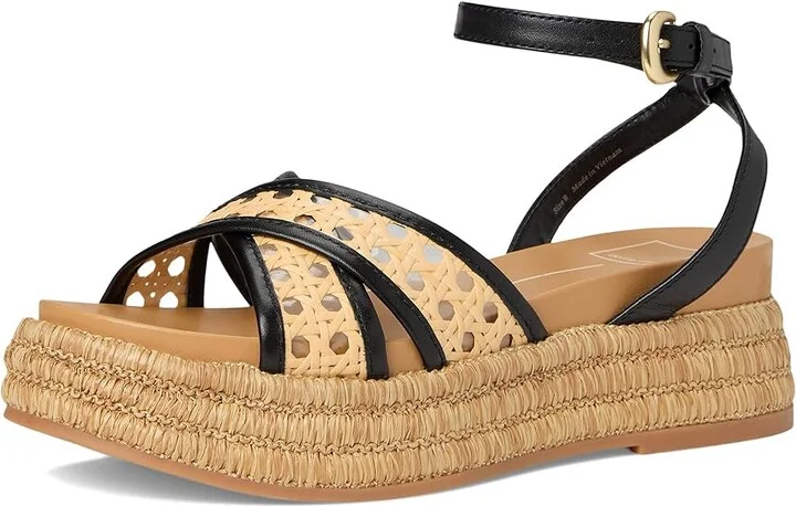 Dolce Vita Wriley Women's Sandals Creme Woven Raffia : 8.5 M, Rubber/Synthetic - Image 11