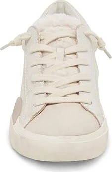 Dolce Vita Zina Plush Women's Shoes White Woven : 8 M, Textile/Leather - Image 4