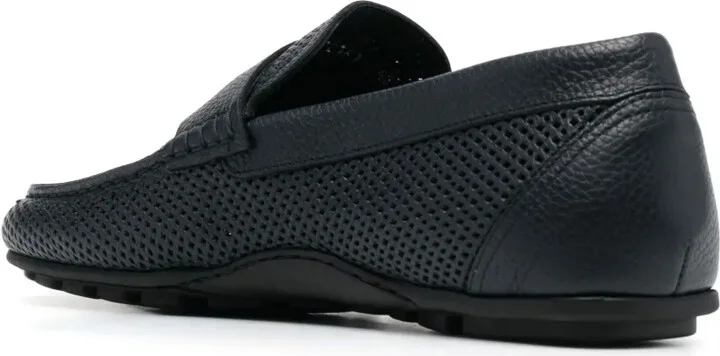 Dollaro debossed-logo leather loafers - Image 3