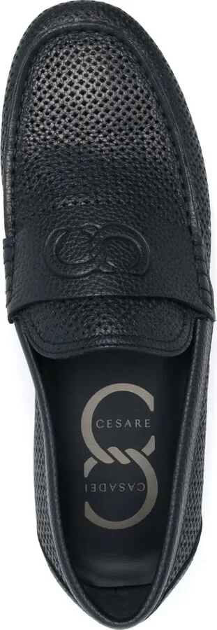 Dollaro debossed-logo leather loafers - Image 4
