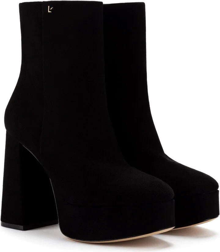 Dolly Boot In Black Suede - Image 2