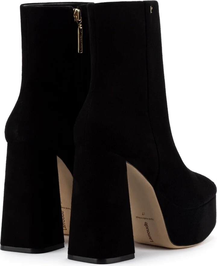 Dolly Boot In Black Suede - Image 3