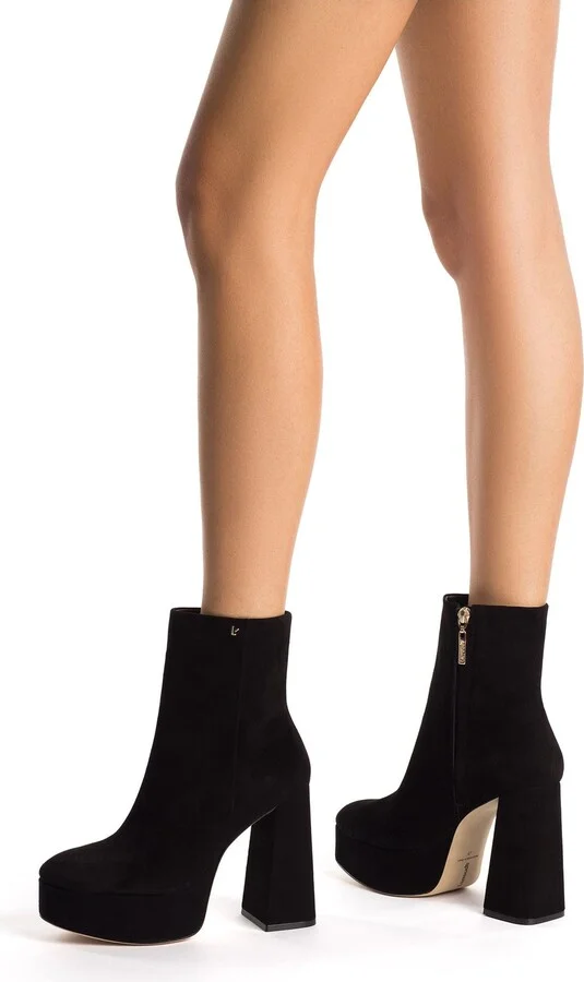 Dolly Boot In Black Suede - Image 4