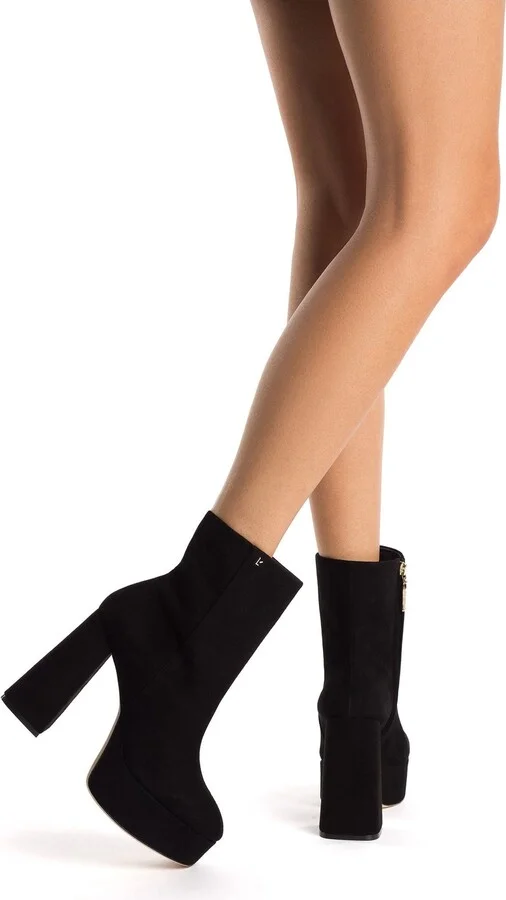 Dolly Boot In Black Suede - Image 5