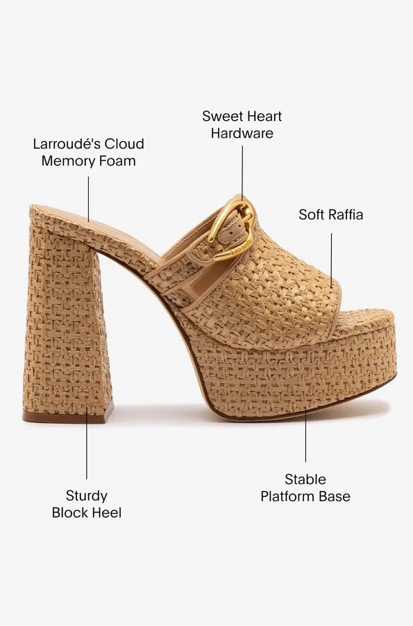 Dolly Verona Mule In Natural Raffia - Image 5
