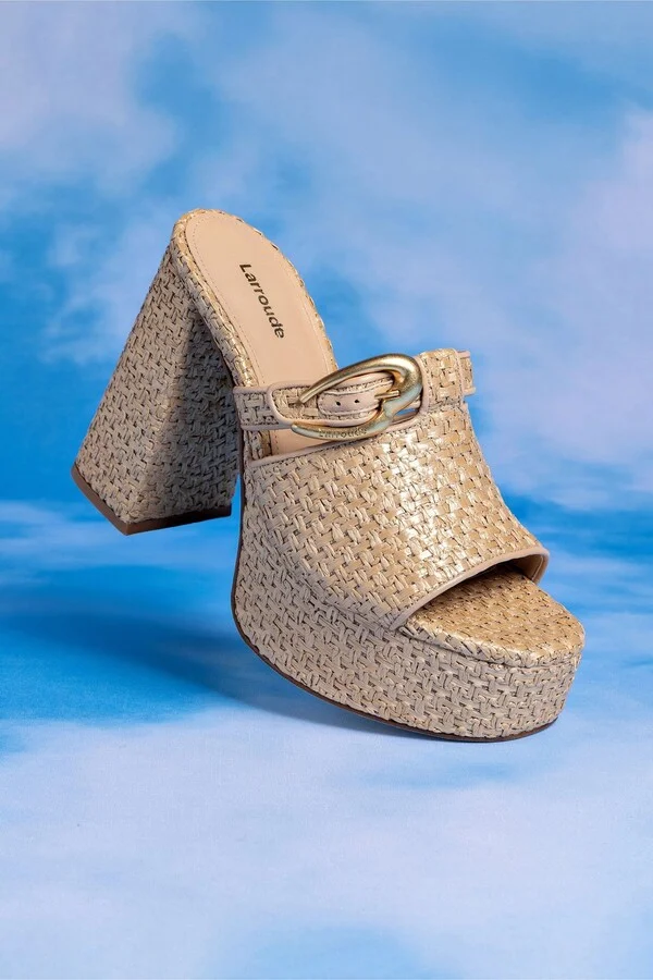 Dolly Verona Mule In Natural Raffia - Image 6