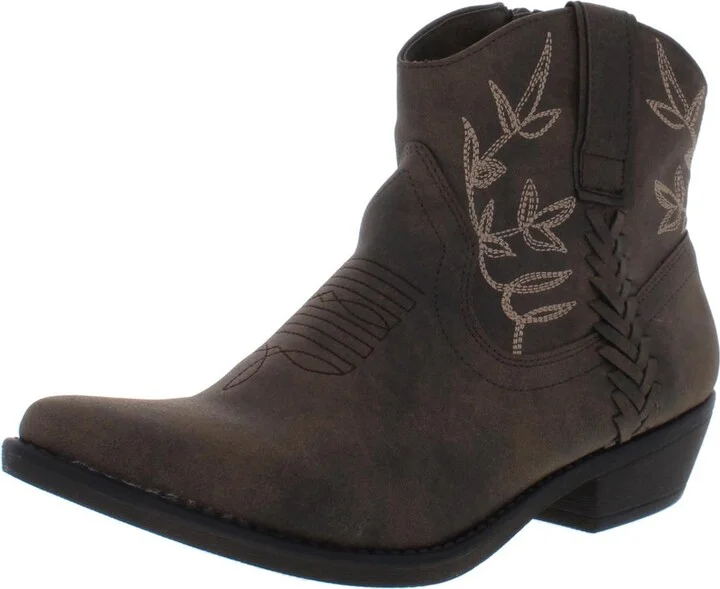 Dolly Womens Faux Leather Booties Ankle Boots