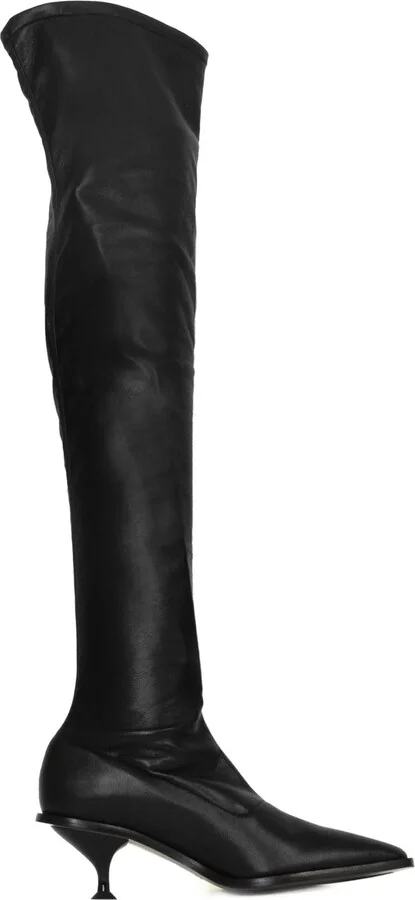 Dolores Tall Boot Black Harley Stretch