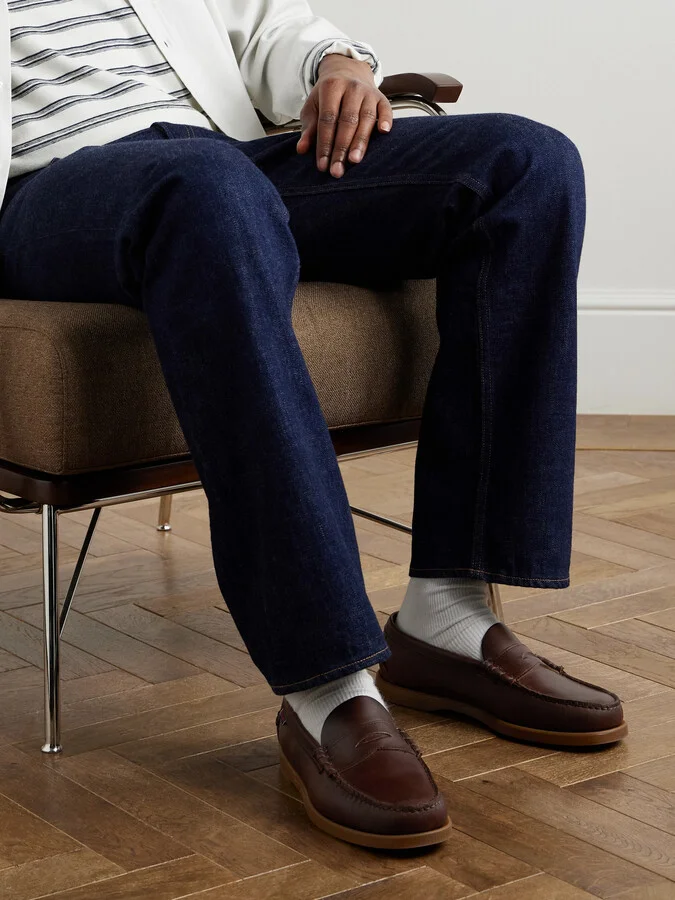 Dolphin Waxed-Leather Penny Loafers - Image 2