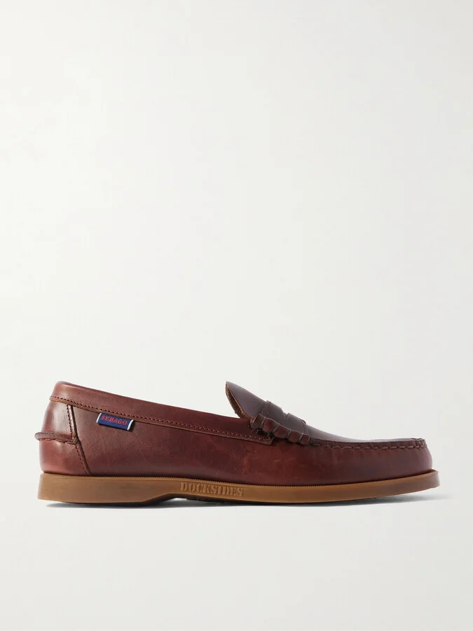 Dolphin Waxed-Leather Penny Loafers