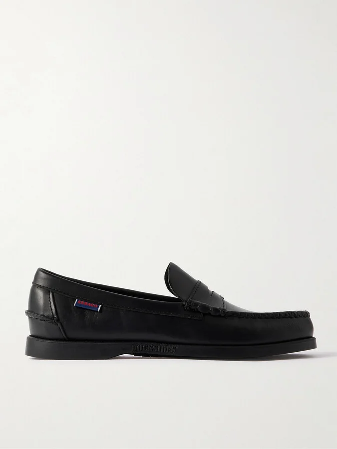 Dolphin Waxed-Leather Penny Loafers