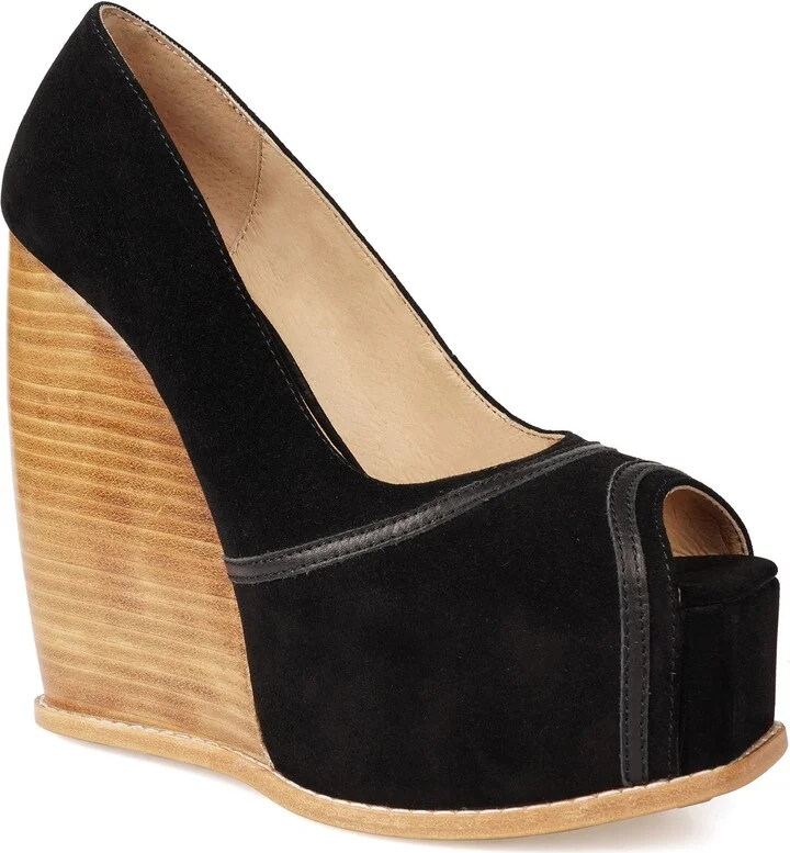 Domenika Peep Toe Platform Wedge Sandal