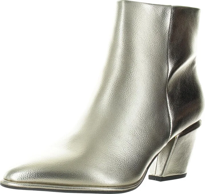 Domina Womens Zipper Faux Leather Booties