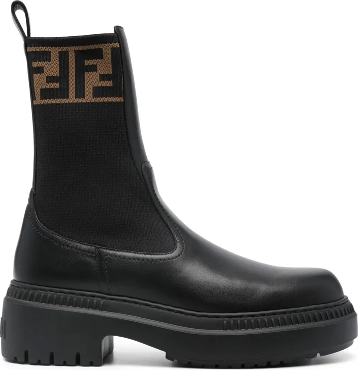 Domino leather ankle boots