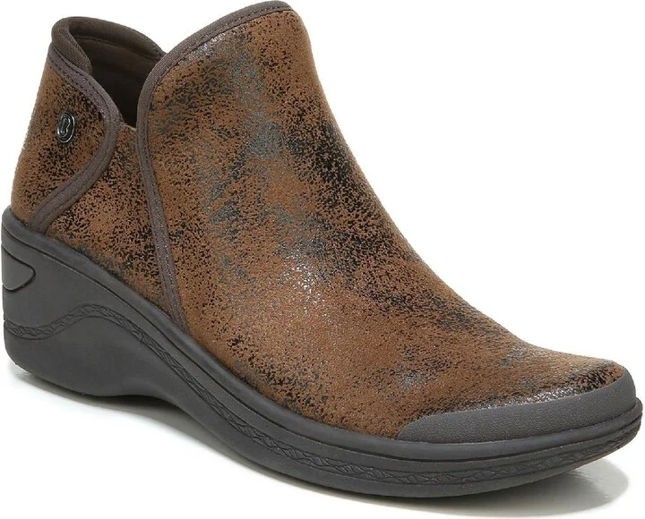 Domino Womens Round Toe Slip On Ankle Boots