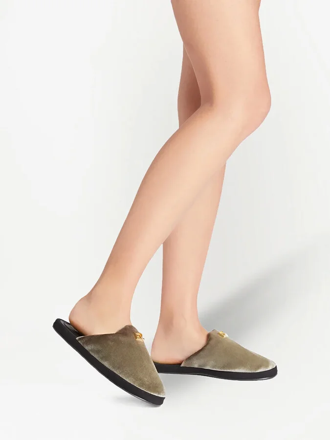 Domitille velvet slippers - Image 4