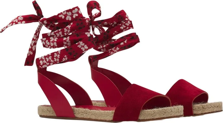 Domra Flat Suede Sandals - Image 2