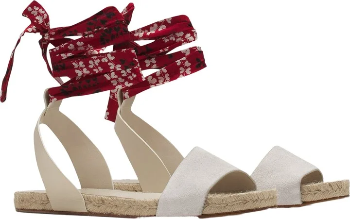 Domra Flat Suede Sandals - Image 10