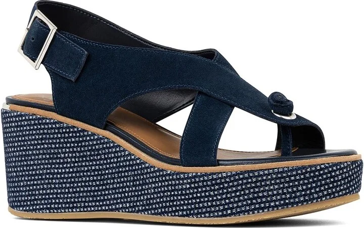 Donald Pliner Alanee02 Suede Slingback Wedge Sandal