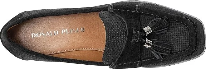 Donald Pliner Arroyo Women's Flat Shoes Black : 8.5 M, Leather/Suede - Image 2