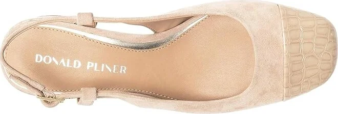 Donald Pliner DAVINA High Women's Heels Sand : 9.5 M, Leather/Suede - Image 2