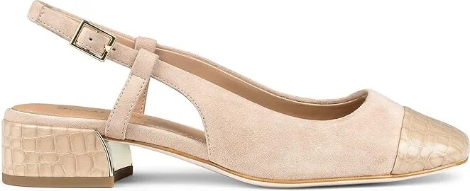 Donald Pliner DAVINA High Women's Heels Sand : 9.5 M, Leather/Suede - Image 5