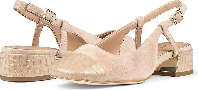 Donald Pliner DAVINA High Women's Heels Sand : 9.5 M, Leather/Suede