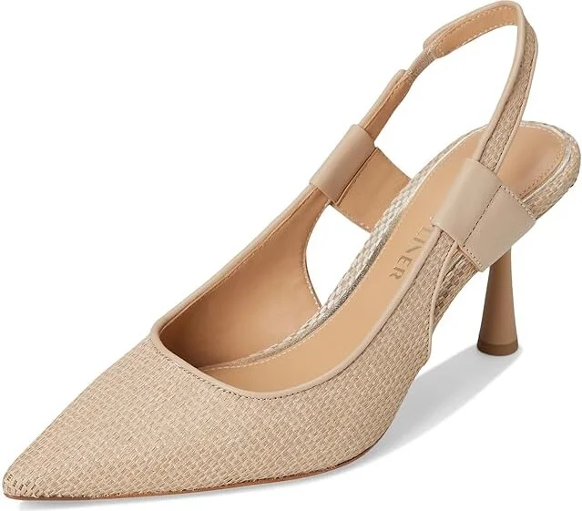 Donald Pliner Elliemay High Women's Heels Sand : 6 M, Leather - Image 5