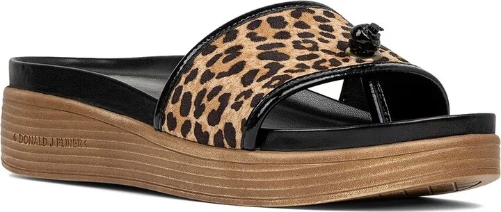 Donald Pliner Farrah Raffia & Leather Sandal